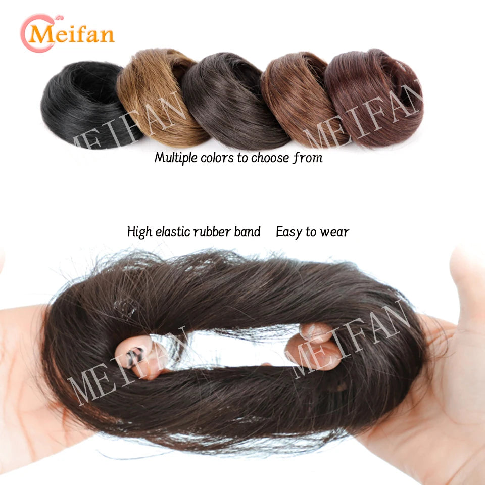 Synthetic Hair Bun with Elastic Band or Clip On - Various Options Available