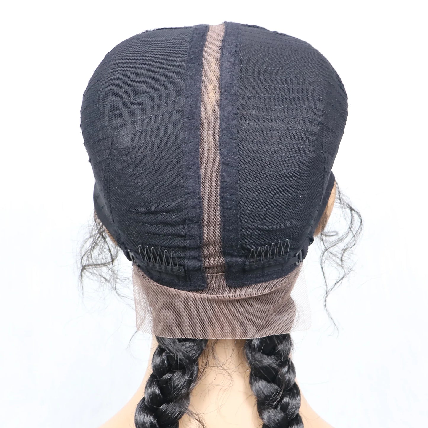 36 Inches Long Lace Front Synthetic Braided Wigs With Baby Hair - Various Colors Available