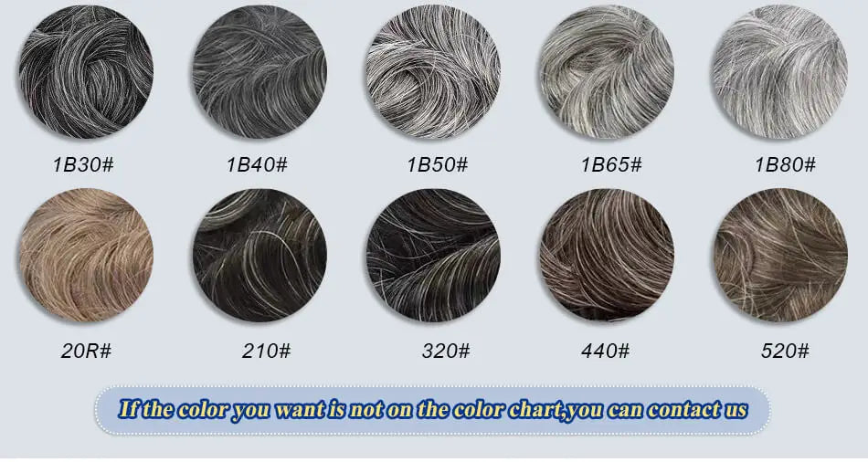 Straight Human HairProsthesis Toupee Men 6" Hair Replacement Systems -  Various Options Available