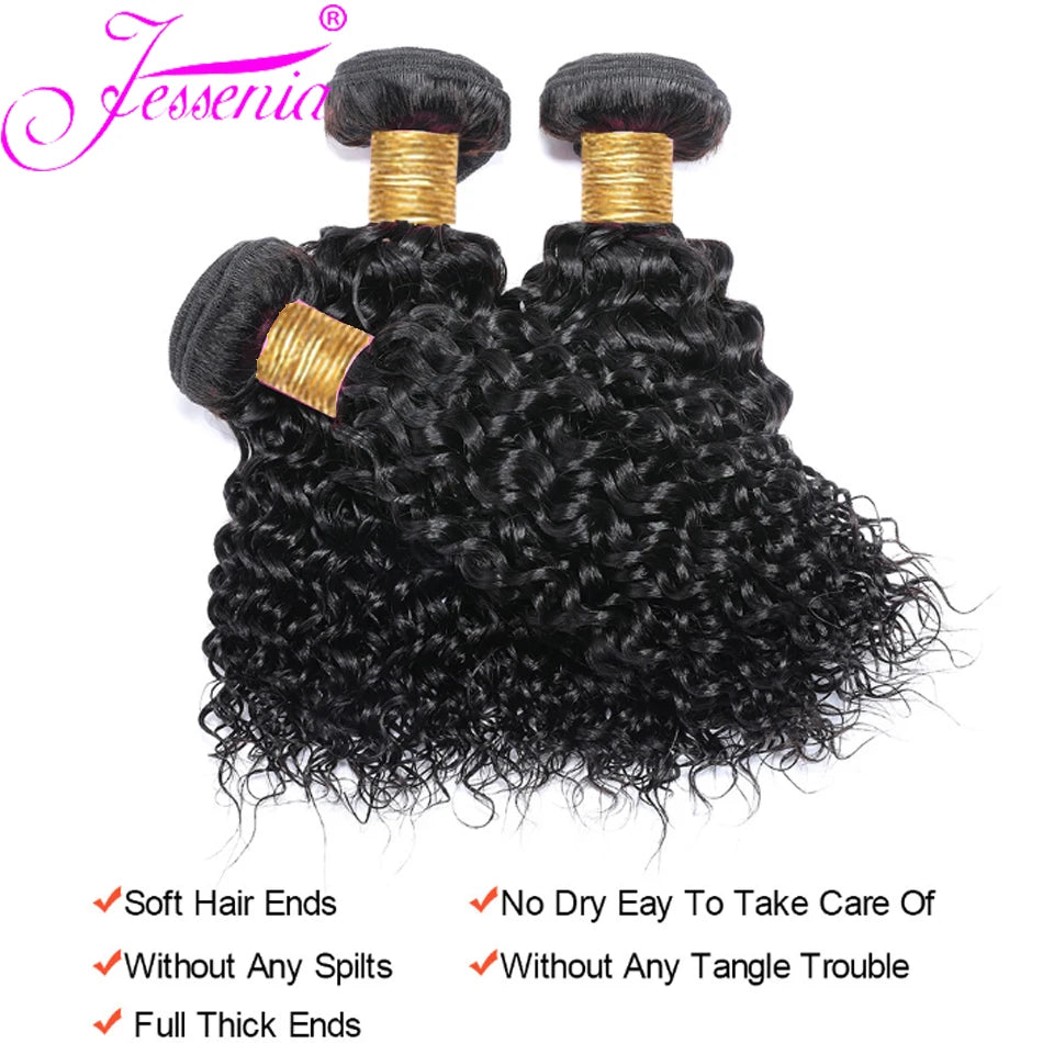 Short Afro Kinky Curly 3 Bundles - Raw Indian Human Hair 100% Virgin Tissage