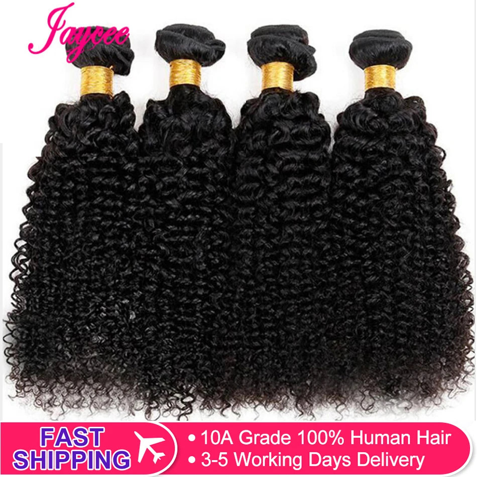 Kinky Curly Hair Raw Indian Hair Bundles In Natural Color