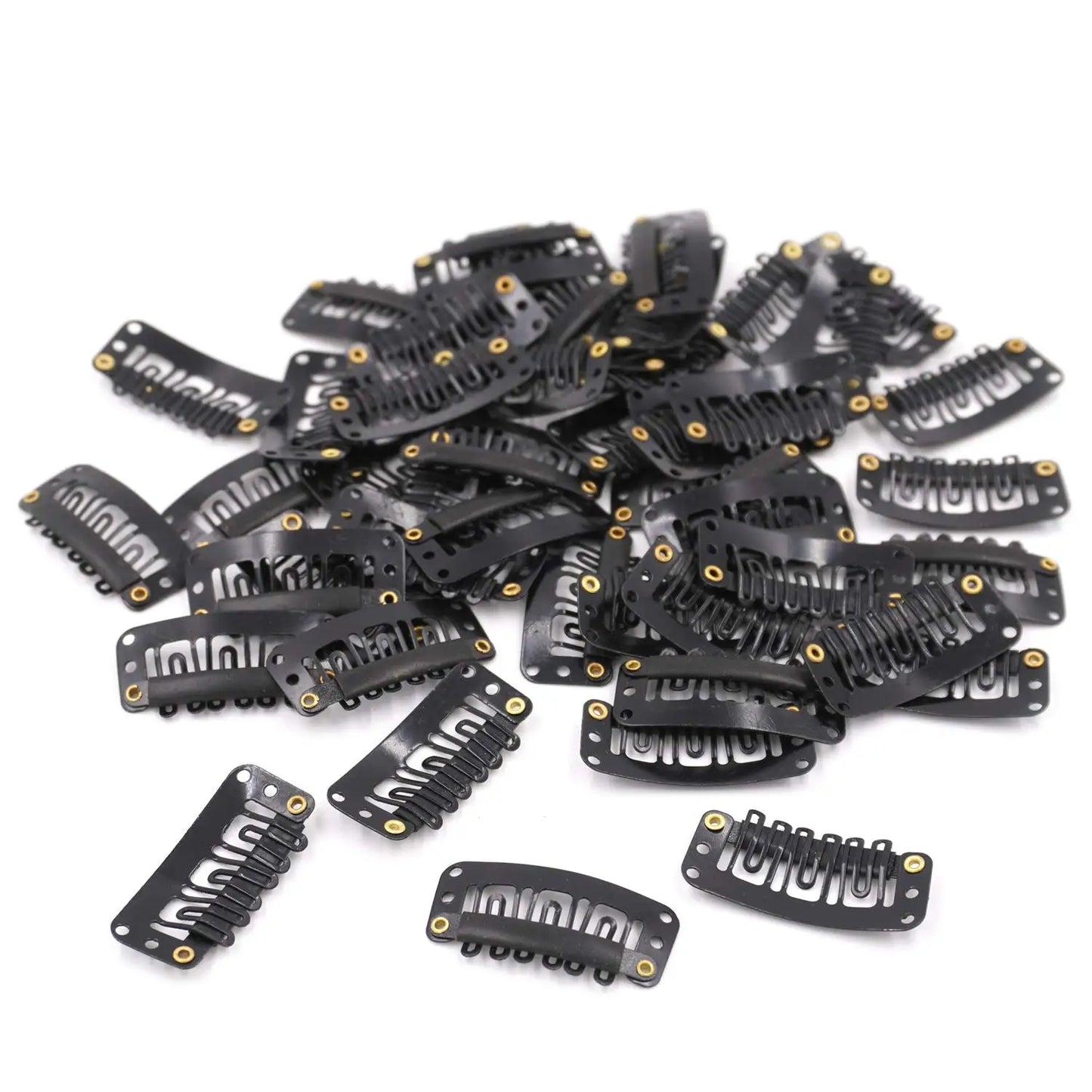50  Clips for Clip-In Real Hair Wefts Hair Extensions Wig Hair Clip Hair Clips