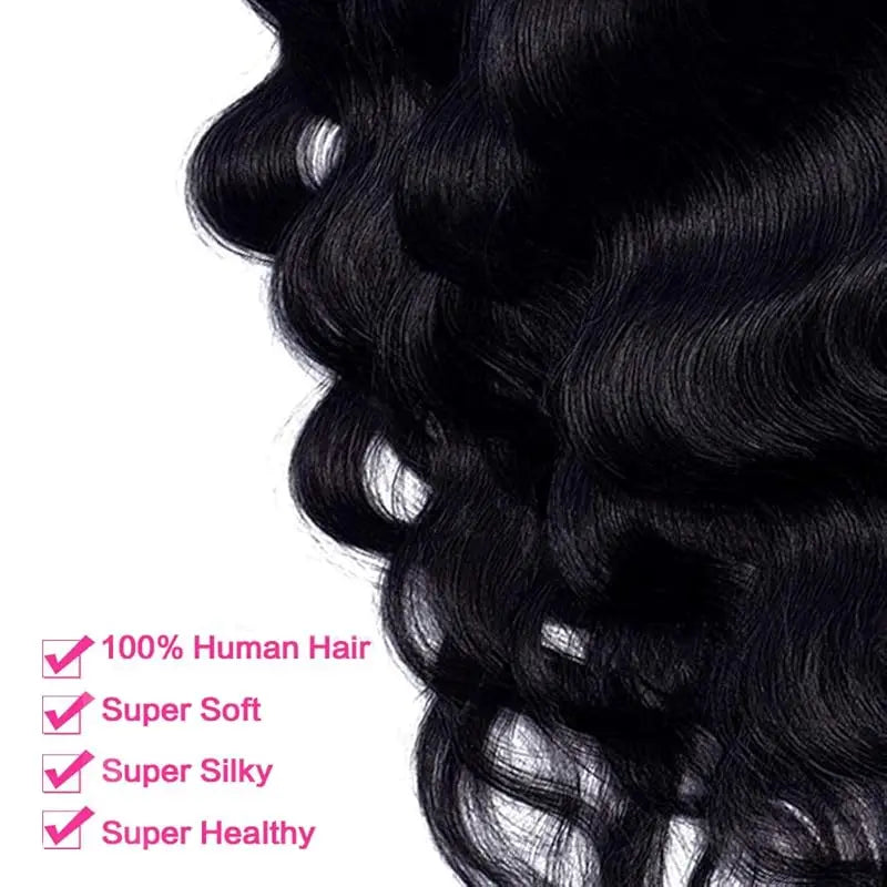 Body Wave 100% Brazilian Human Hair Seamless Clip ins