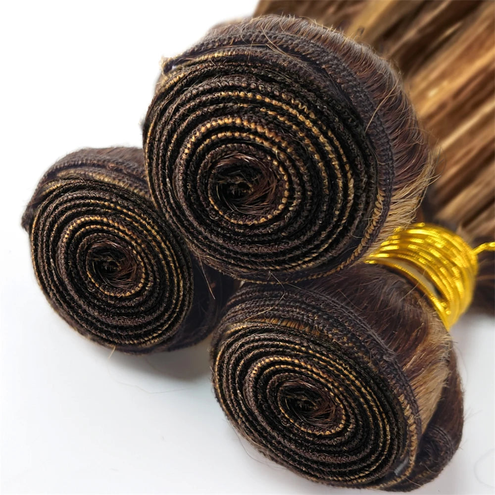 Highlight Straight Human Hair Bundles P4/27 Colored Ombre
