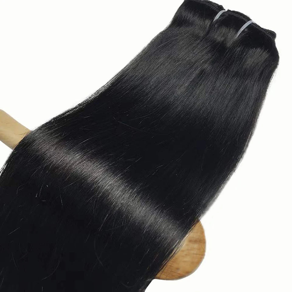Straight Clip - In Human Hair Extensions, 8pcs Set - Various Colors Available
