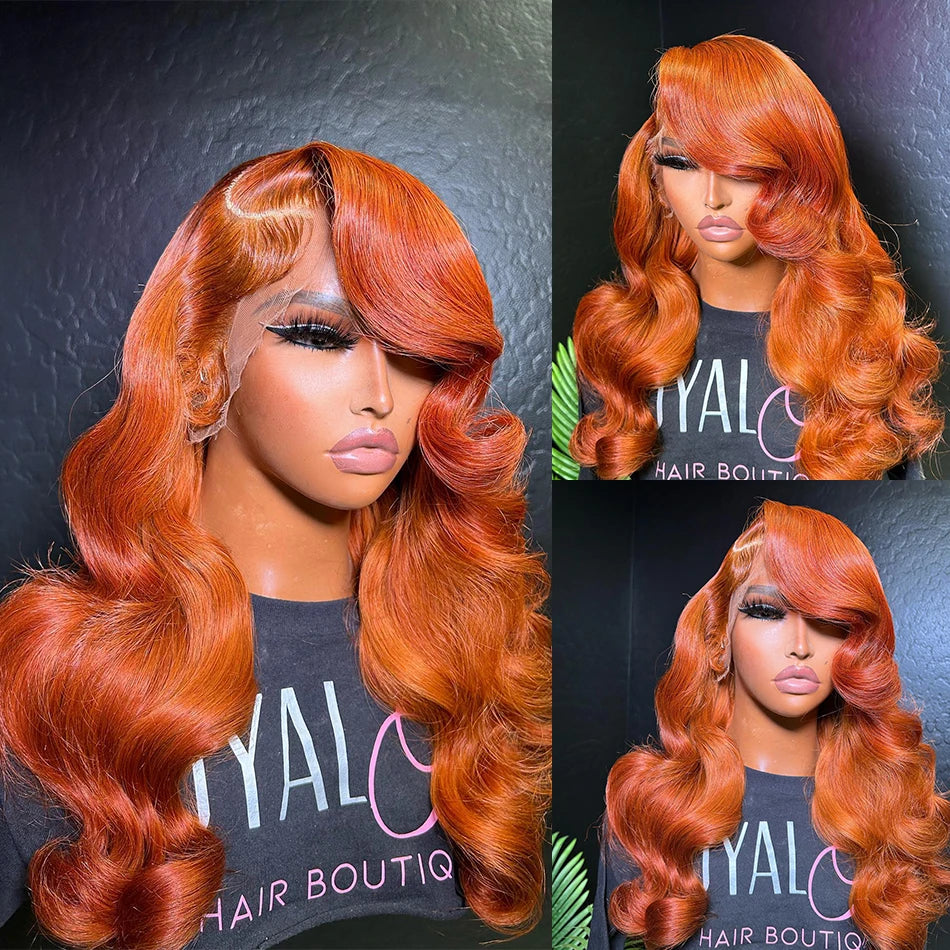 Body Wave Ombre Highlight HD Lace Front Human Hair Wigs