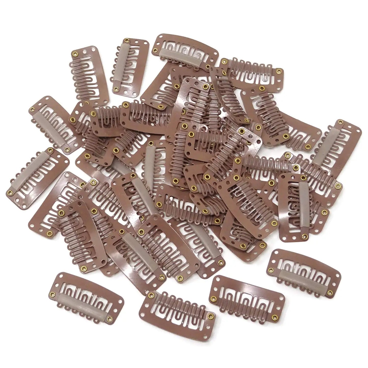 50  Clips for Clip-In Real Hair Wefts Hair Extensions Wig Hair Clip Hair Clips