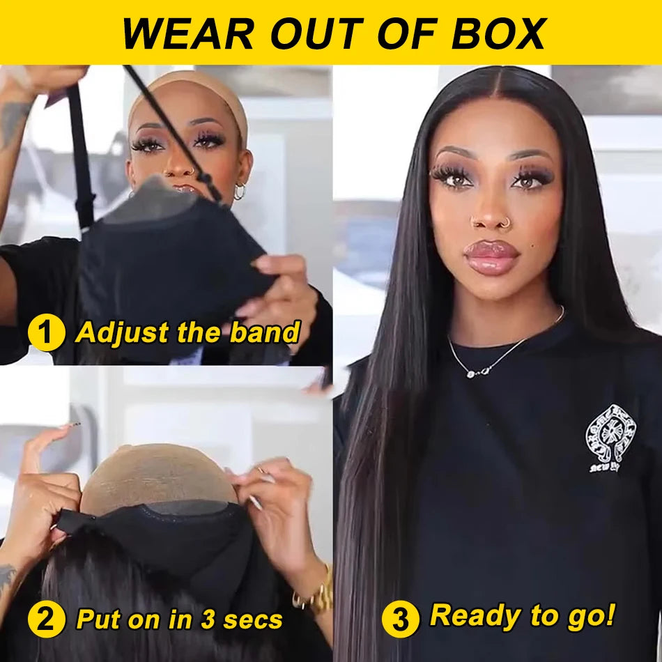 Bone Straight - Glueless Preplucked HD Frontal Lace Human Hair Wig
