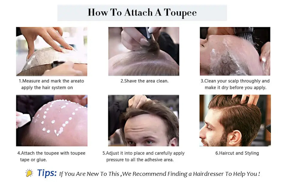 Swiss Lace 100% Natural Human Hair Toupee Hair Replacement Systems - Various Options Available