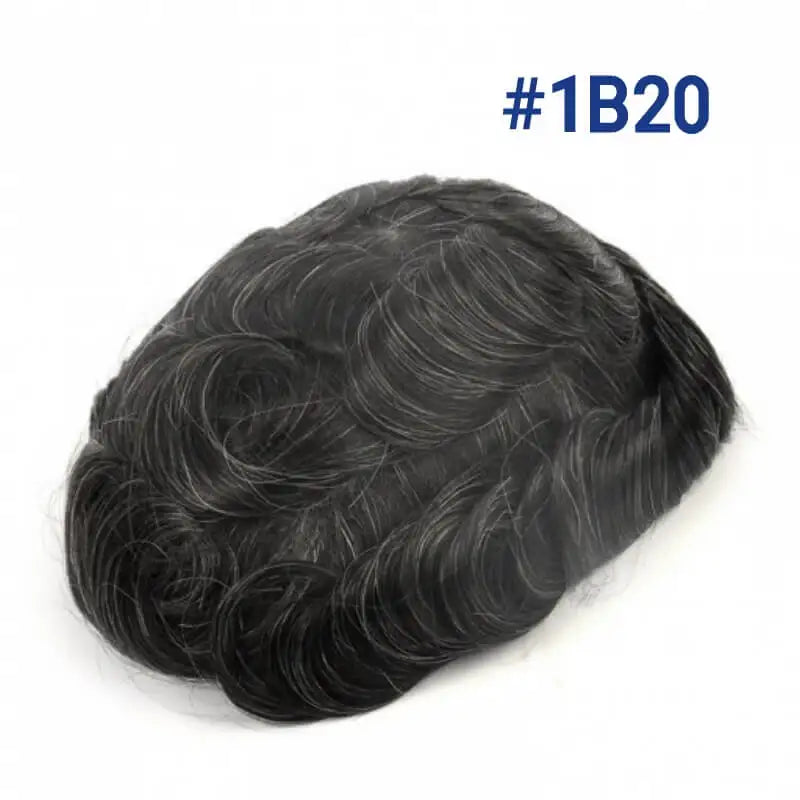Straight Human HairProsthesis Toupee Men 6" Hair Replacement Systems -  Various Options Available