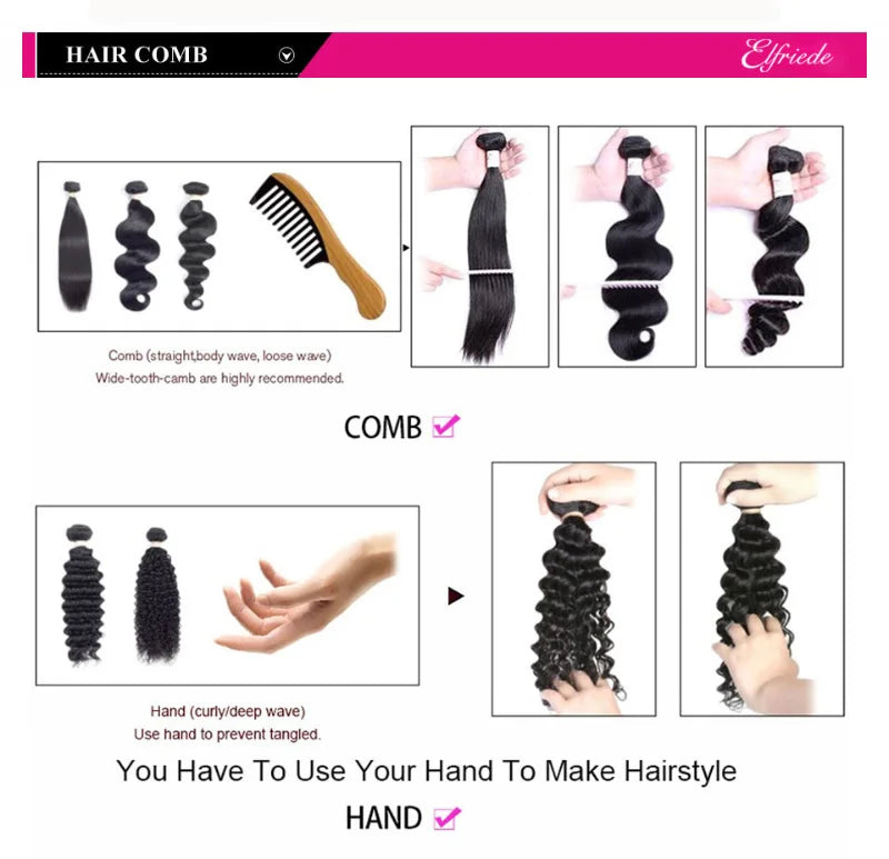 #1B/Dusty Pink Body Wave Hair Bundles with 4X4 Lace Closure - Human Hair