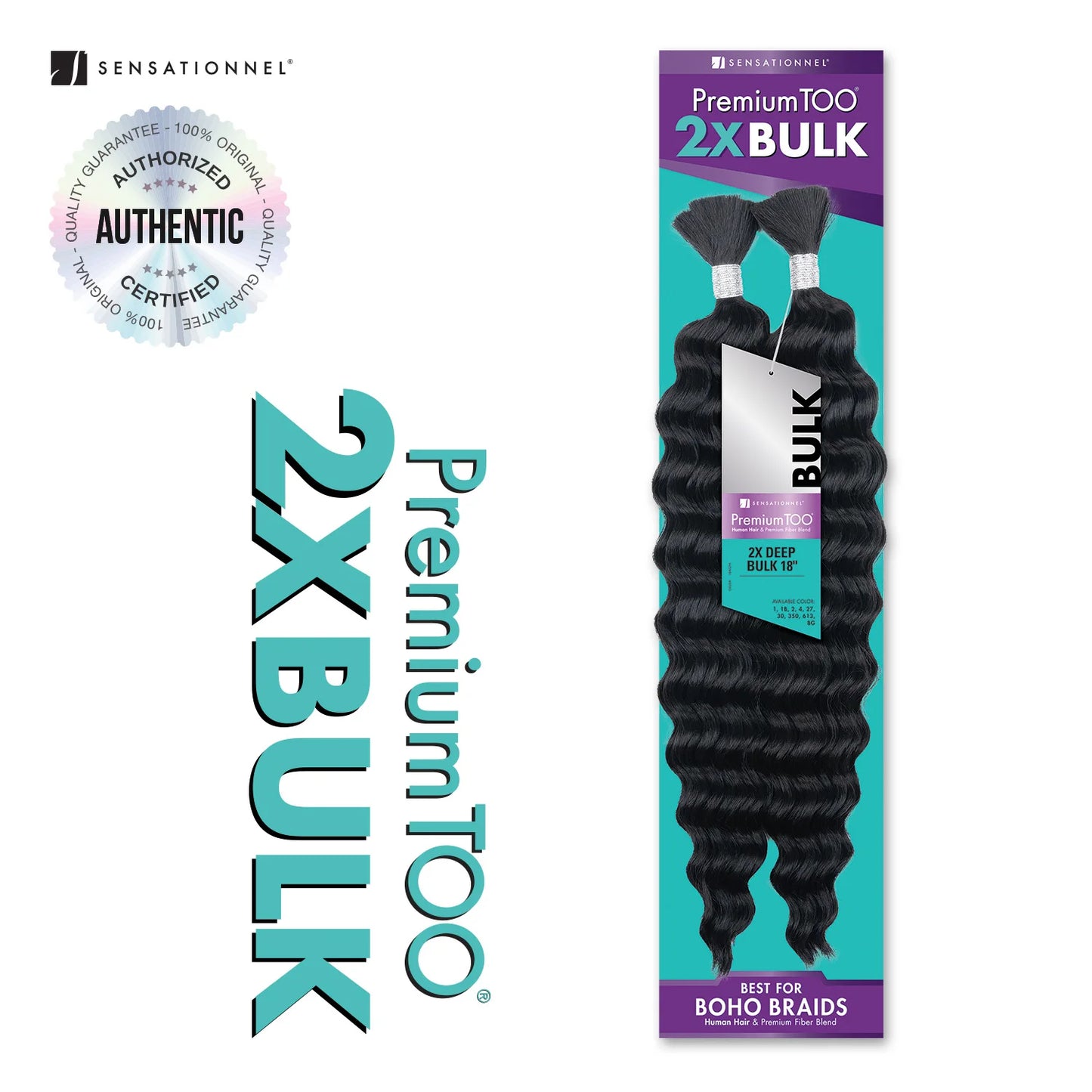 Sensational Premium Human and Fiber Blend Boho Braiding Hair - Various Colors Available