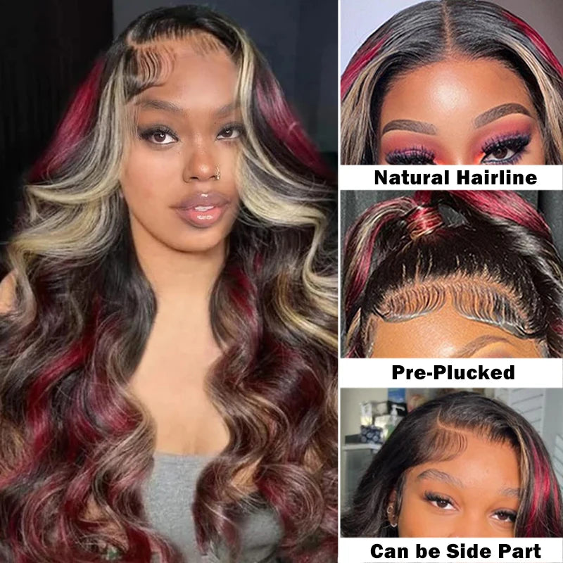 Body Wave Synthetic Pre-plucked Baby Hair Lace Front Wigs - Various Colors Available