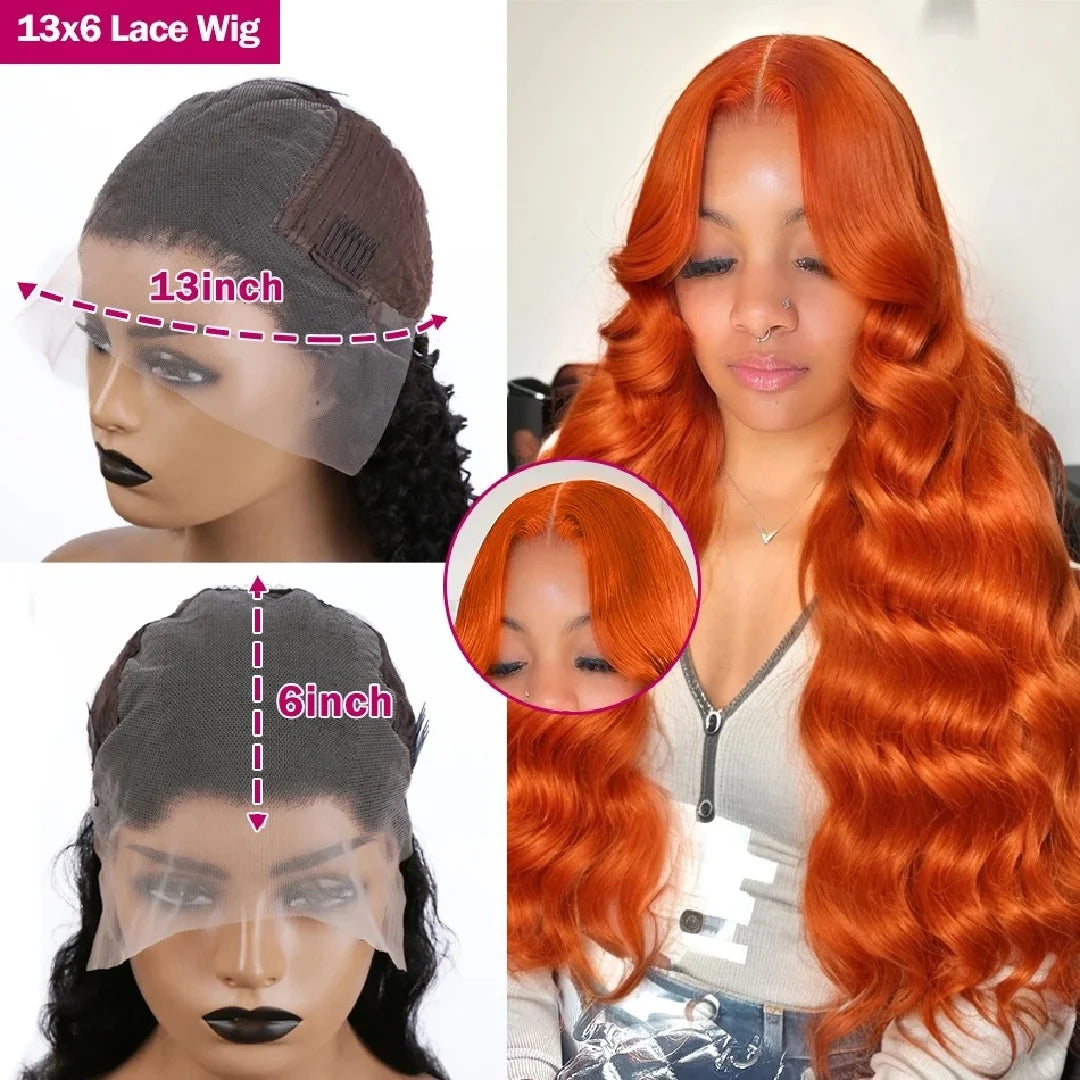 Body Wave Ombre Highlight HD Lace Front Human Hair Wigs