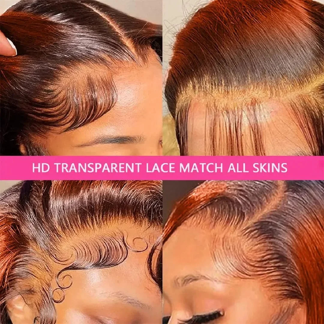Body Wave Ombre Highlight HD Lace Front Human Hair Wigs
