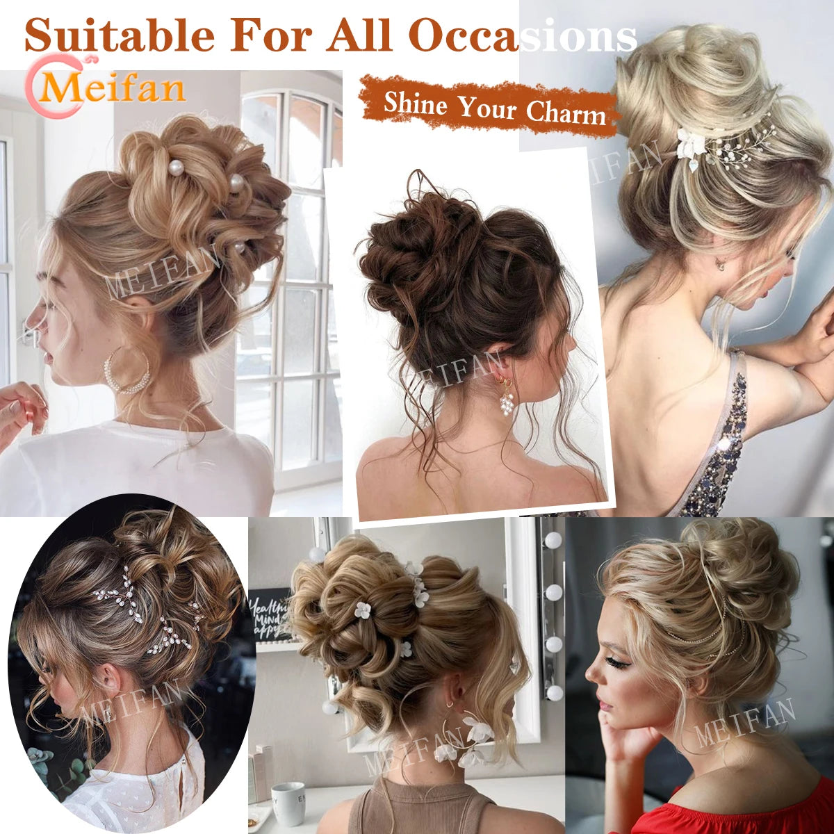 Synthetic Hair Bun with Elastic Band or Clip On - Various Options Available
