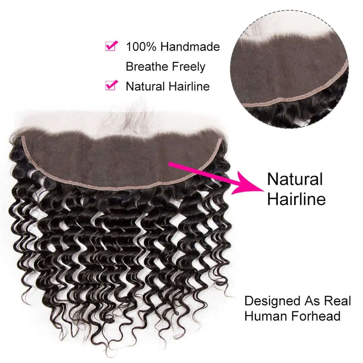 Deep Wave/Wet & Wavy Bundles With 13X4 Lace Frontal  - 100% Human Hair