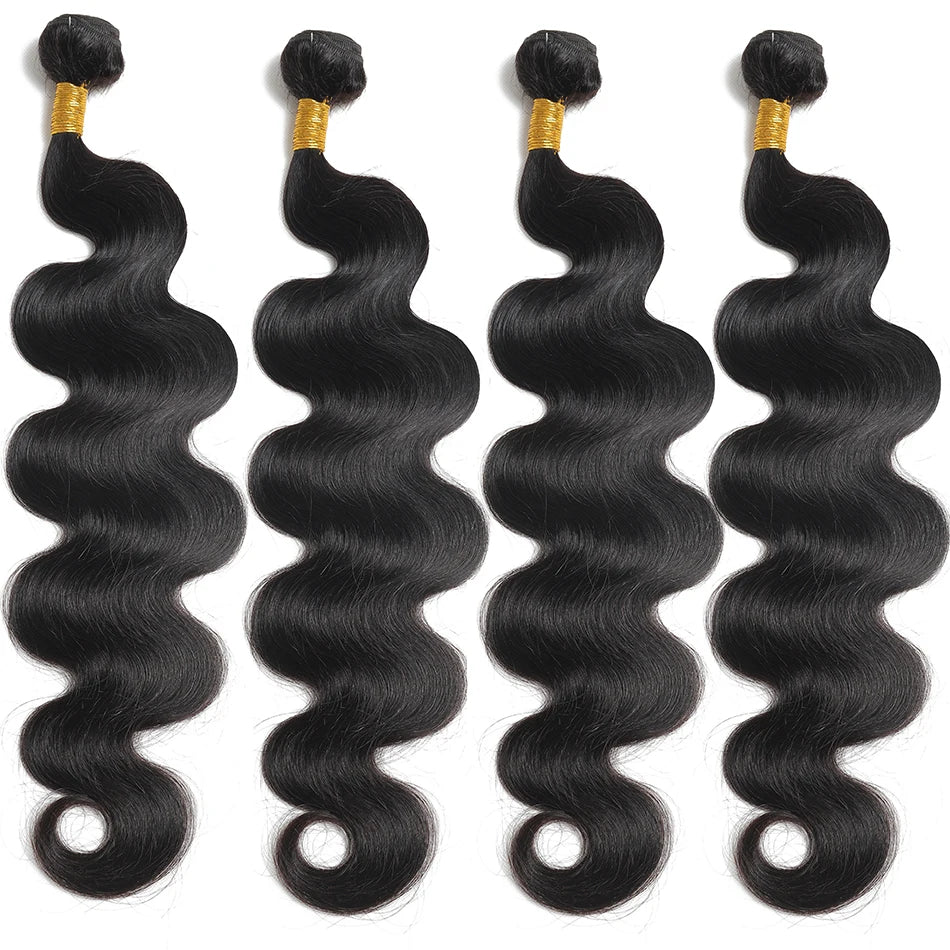 Raw Indian Body Wave Human Hair Bundles 100% Unprocessed Hair