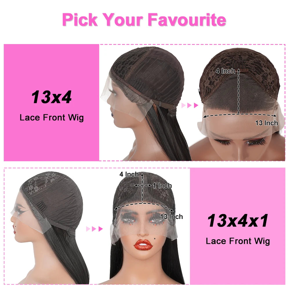 Body Wave Synthetic Pre-plucked Baby Hair Lace Front Wigs - Various Colors Available