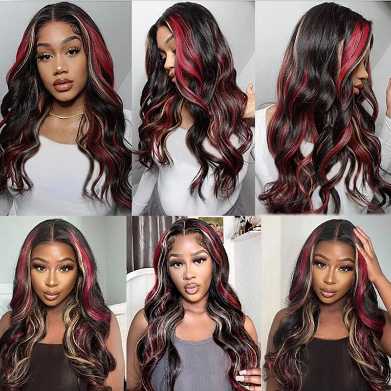 Body Wave Synthetic Pre-plucked Baby Hair Lace Front Wigs - Various Colors Available