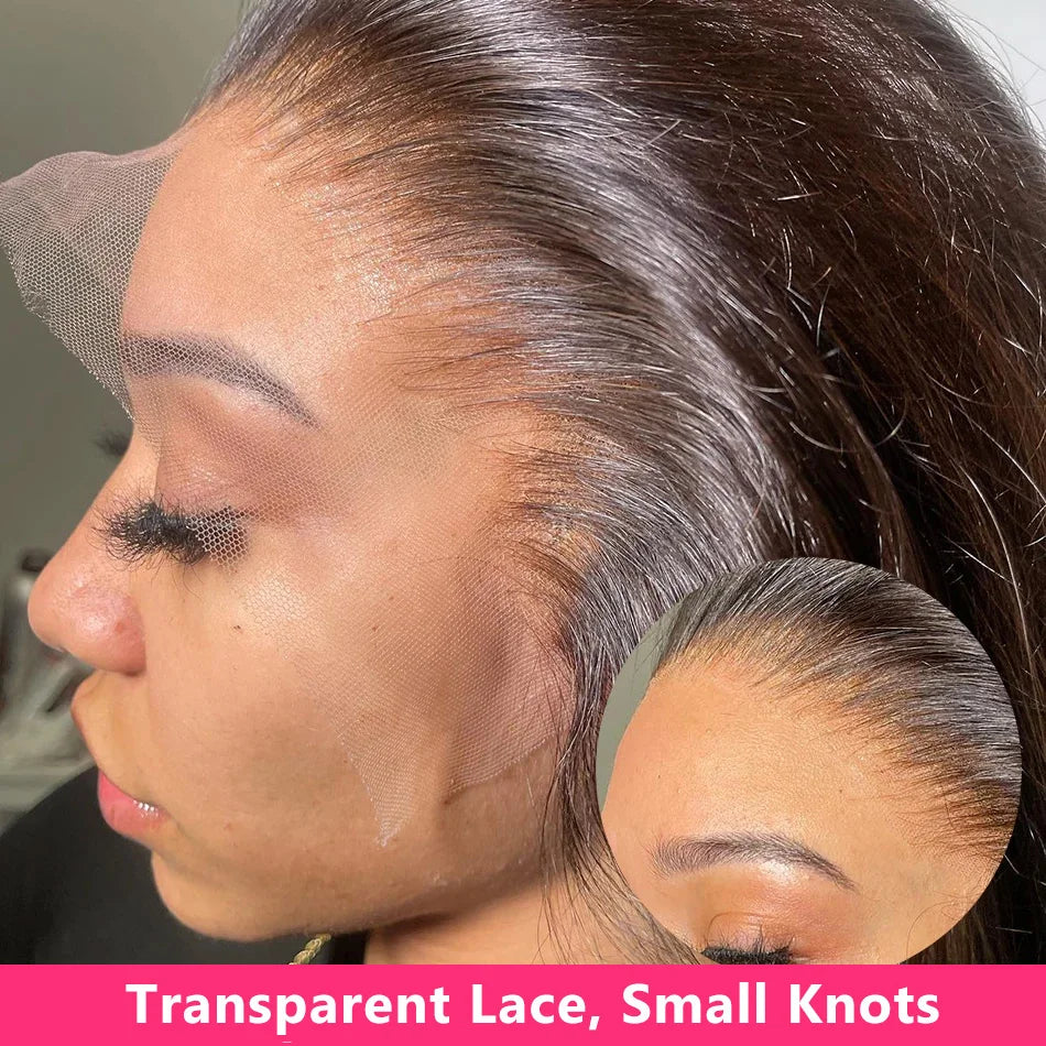 Straight - Transparent 360 Lace Glueless Human Hair Wig
