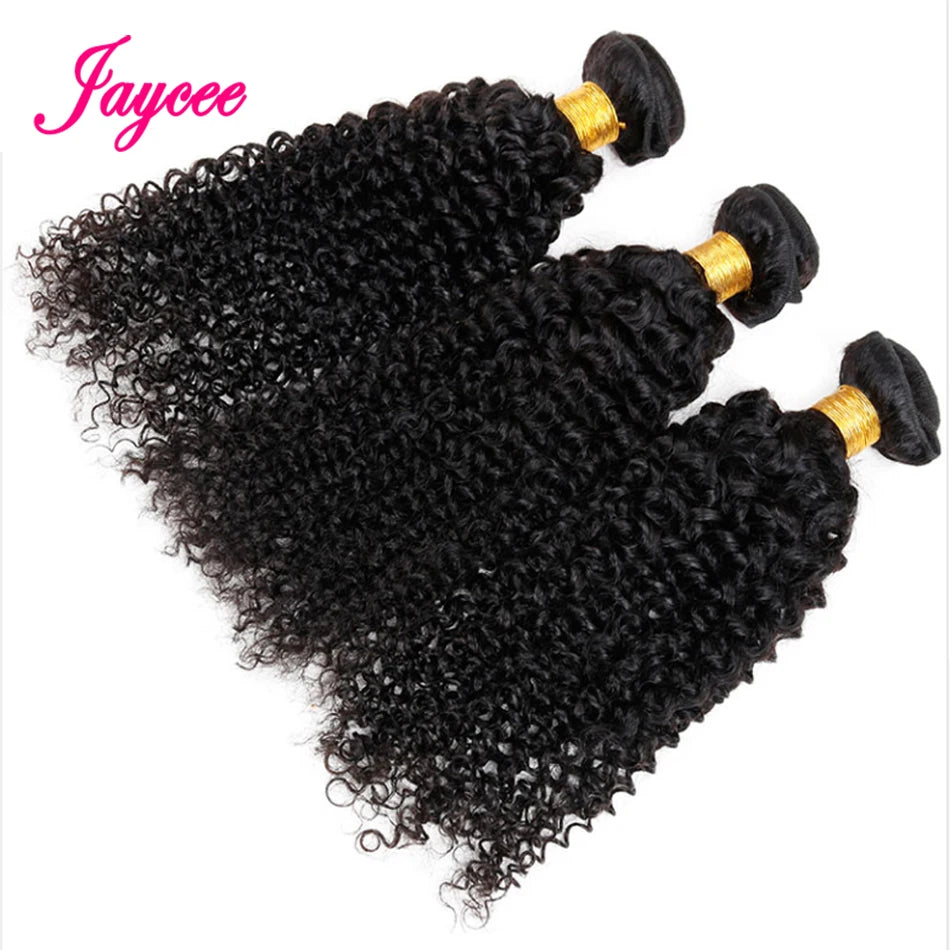 Kinky Curly Hair Raw Indian Hair Bundles In Natural Color