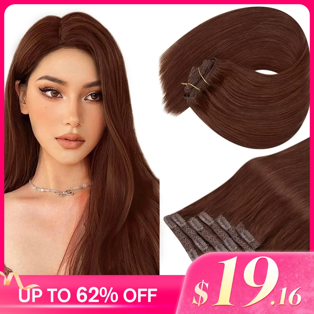Straight Human Hair Clip Ins - Various Options Available