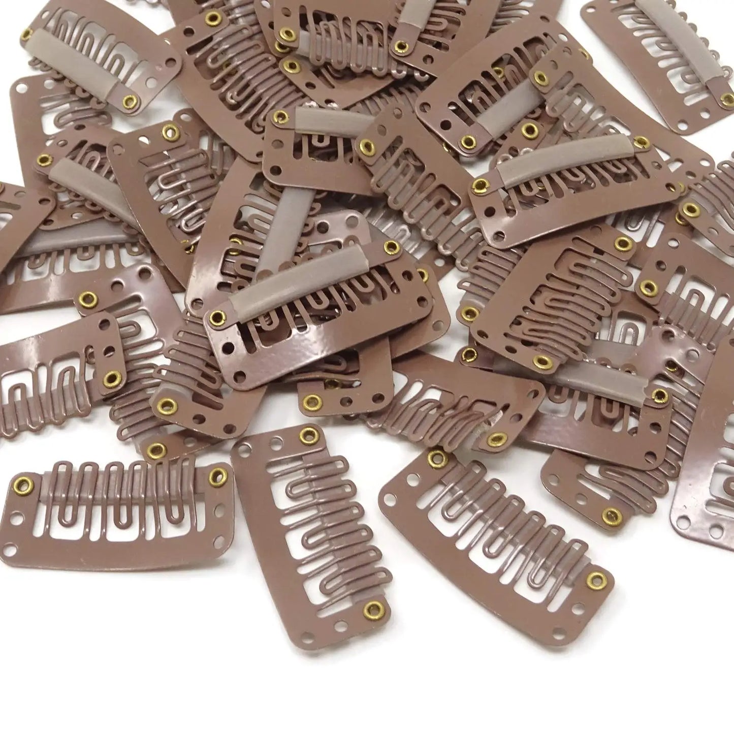 50  Clips for Clip-In Real Hair Wefts Hair Extensions Wig Hair Clip Hair Clips