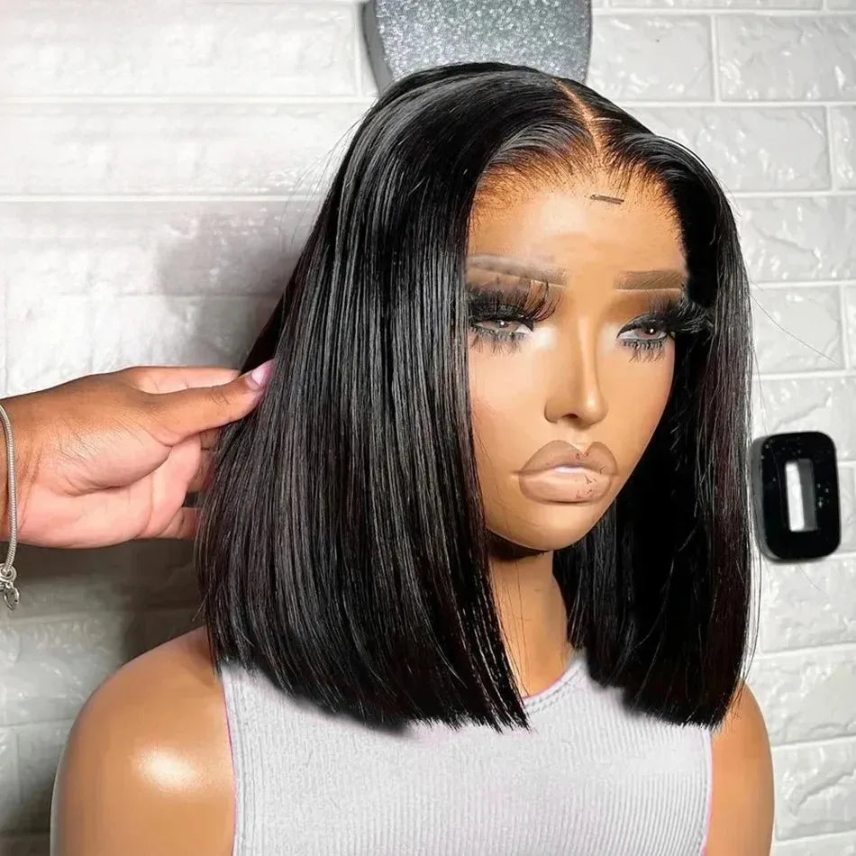 Bone Straight - Glueless Preplucked HD Frontal Lace Human Hair Wig