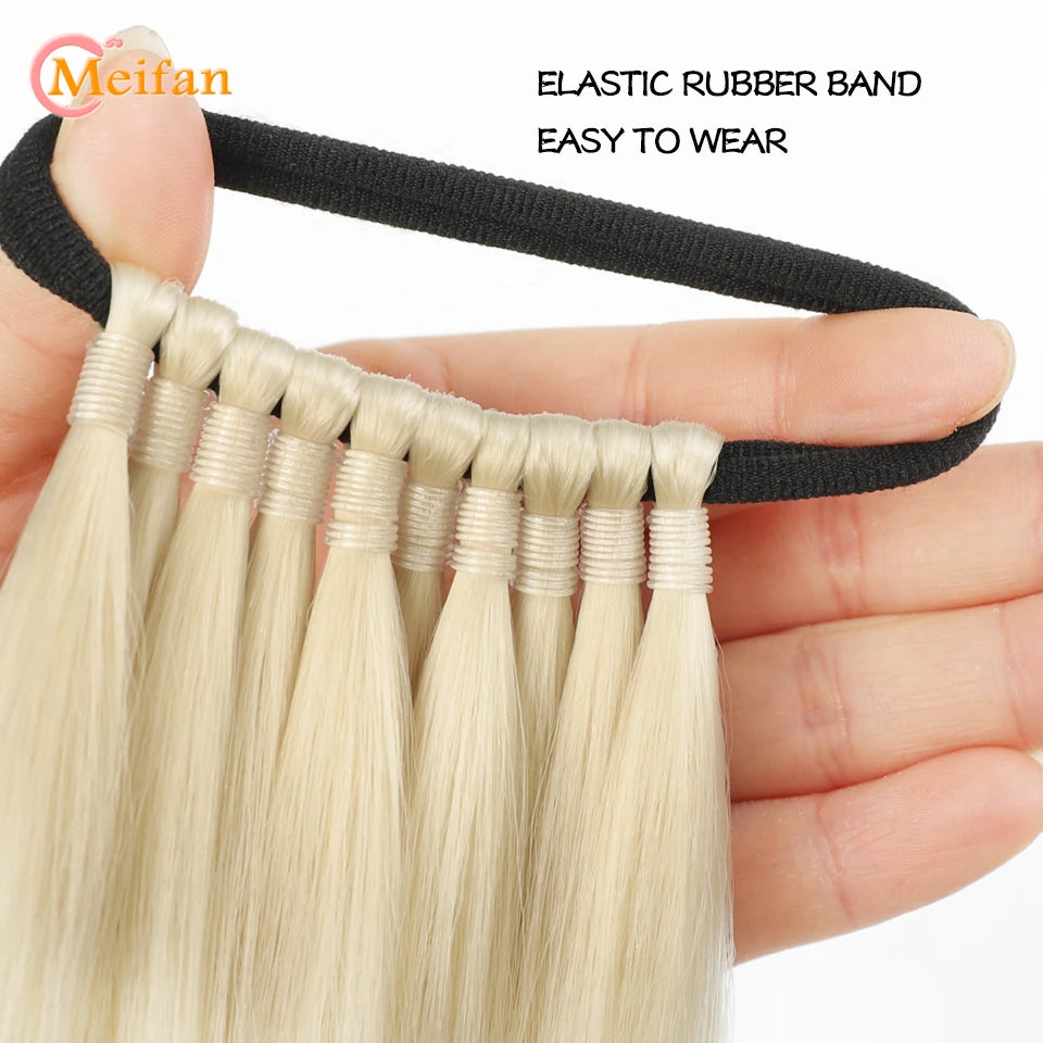 24 Inch Synthetic Hair Ponytail Extensions - Various Colors Available