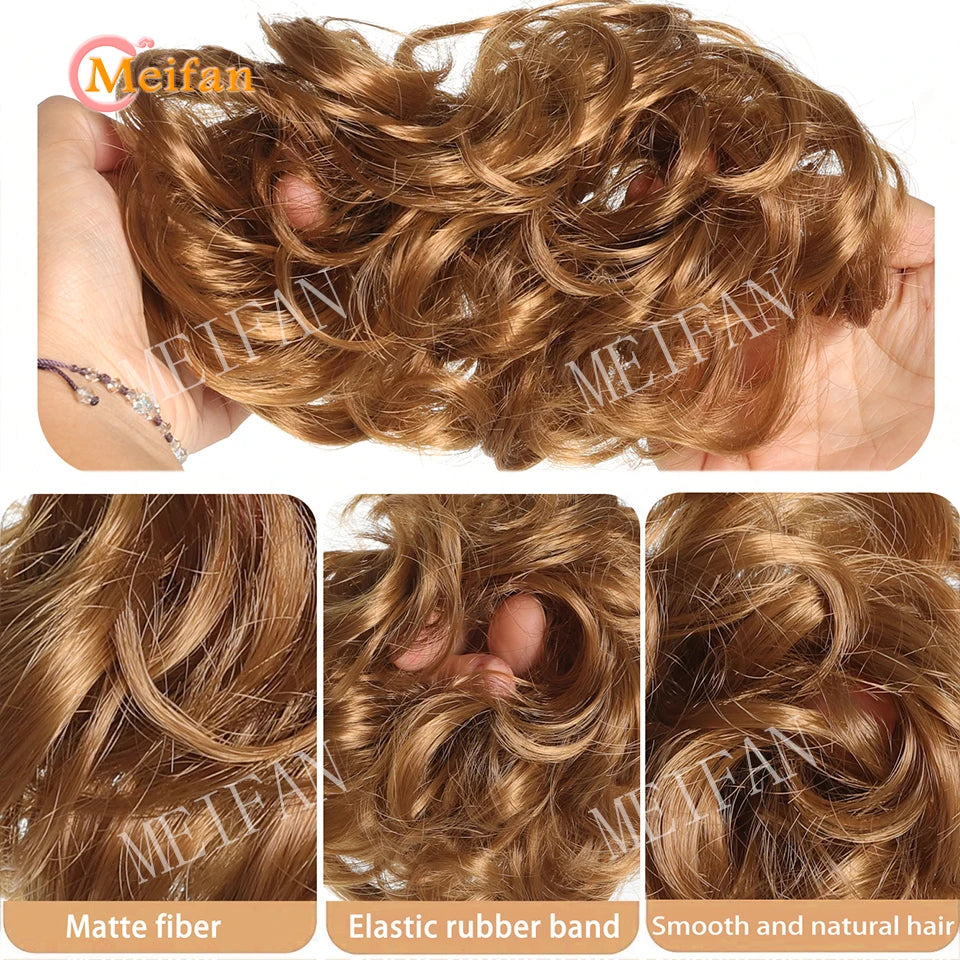 Synthetic Hair Bun with Elastic Band or Clip On - Various Options Available