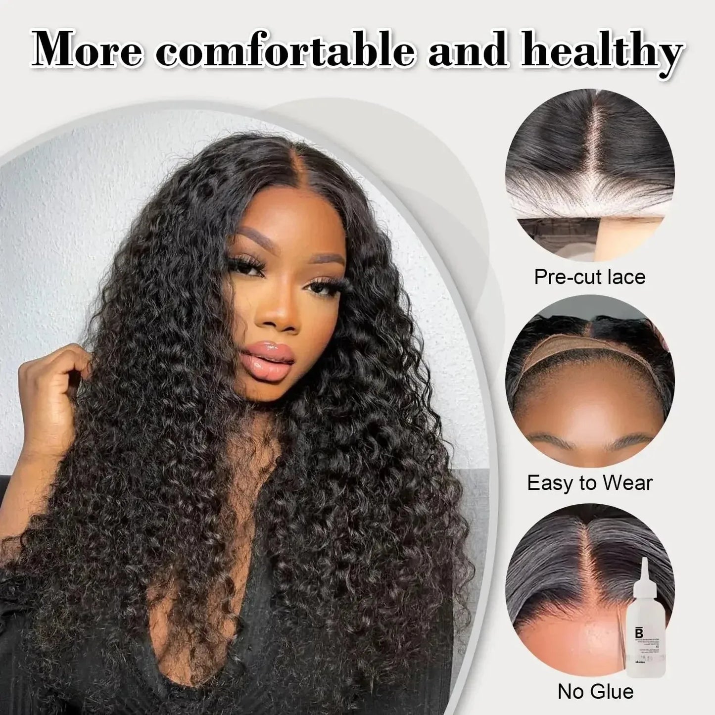 Loose Deep Wave Curl - HD Lace Glueless Human Hair Ready To Wear Wig