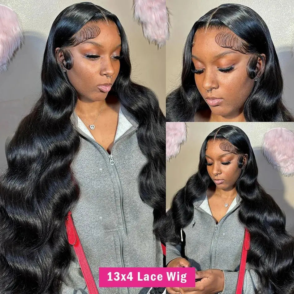 Brazilian Body Wave - Glueless Pre Plucked Lace Front Human Hair Wig