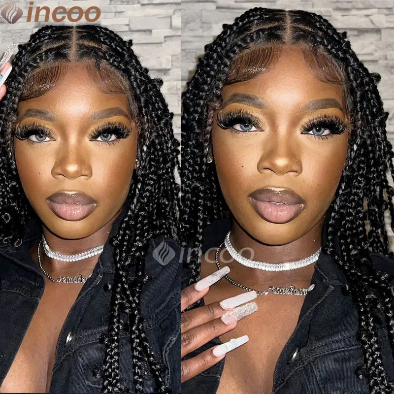 36 Inch Synthetic Braided Butterfly Lace Front Synthetic Wigs - Various Colors Available