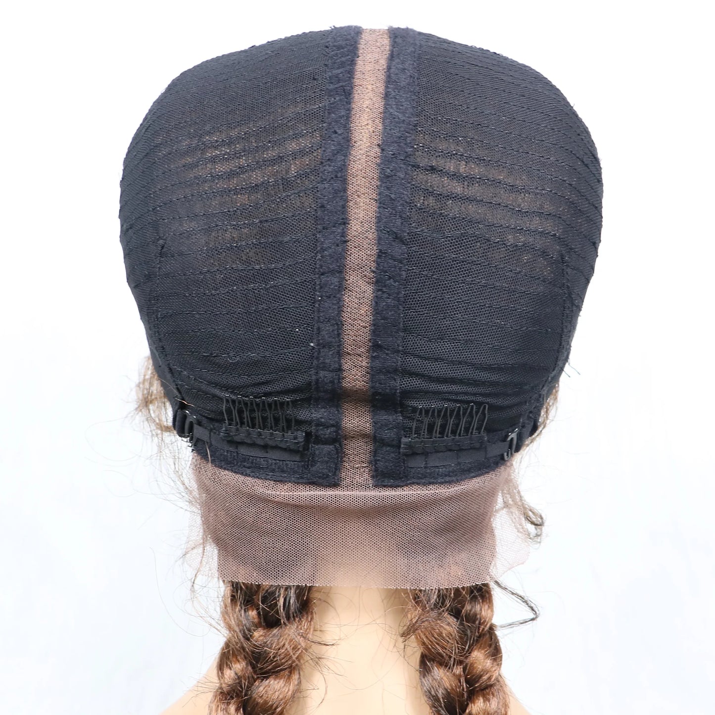 36 Inches Long Lace Front Synthetic Braided Wigs With Baby Hair - Various Colors Available