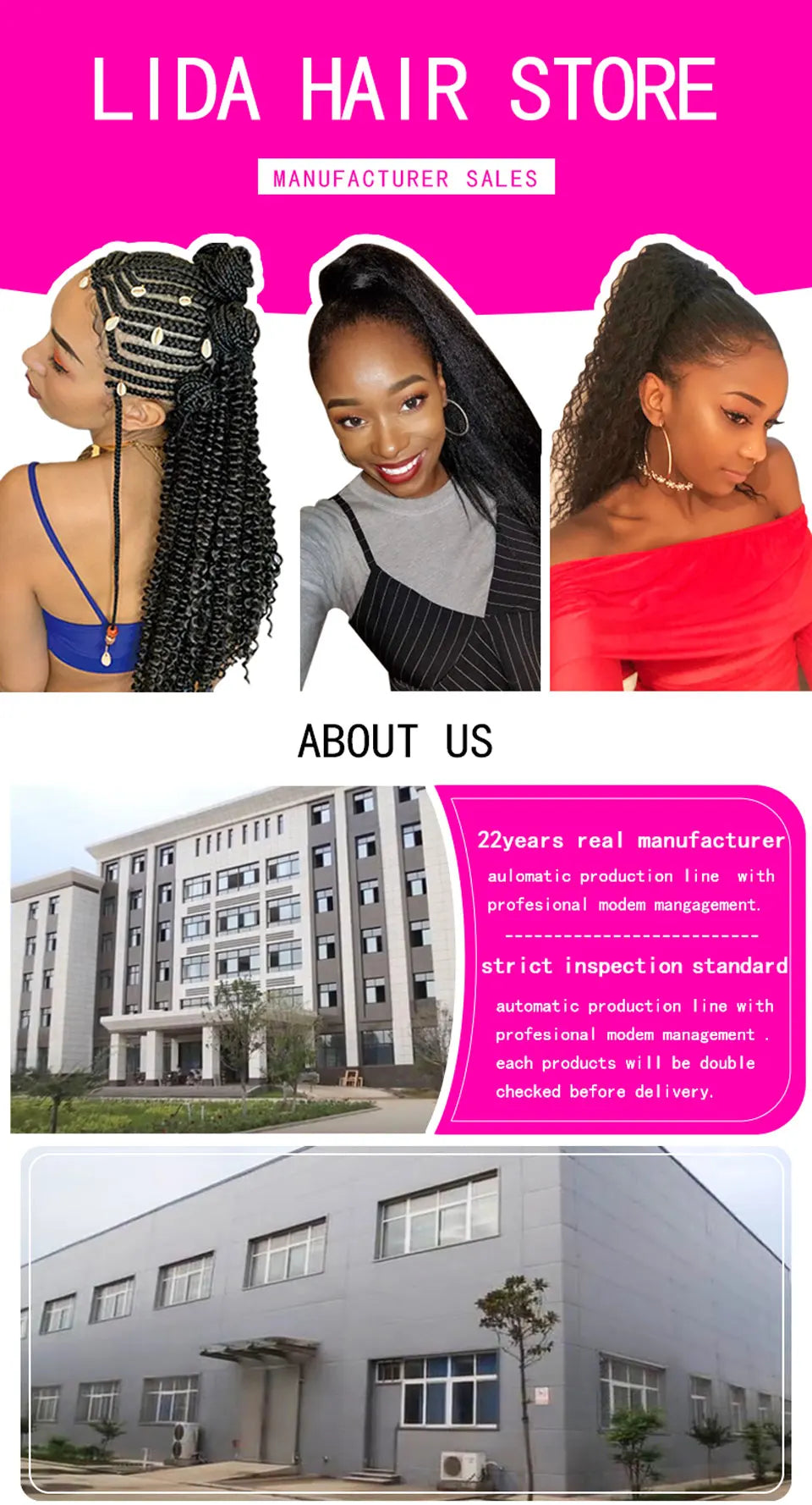Kinky Straight Bundles Synthetic Hair Extension Crochet/Braiding