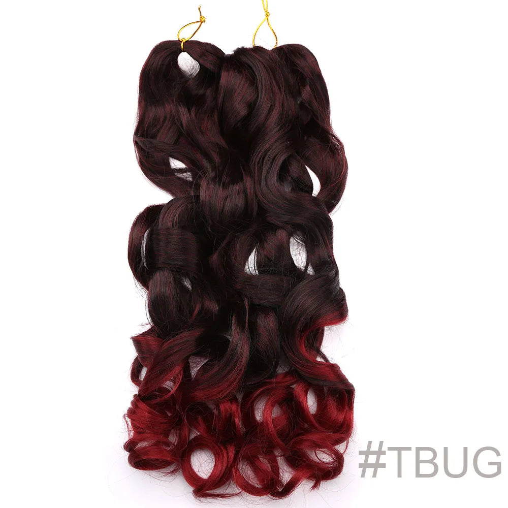 Spiral Curls Pre-Stretched Braiding Hair - Various Ombre Selections