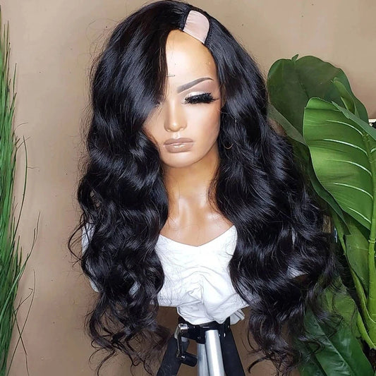 Body Wave U Part Unprocessed Human Hair Wigs