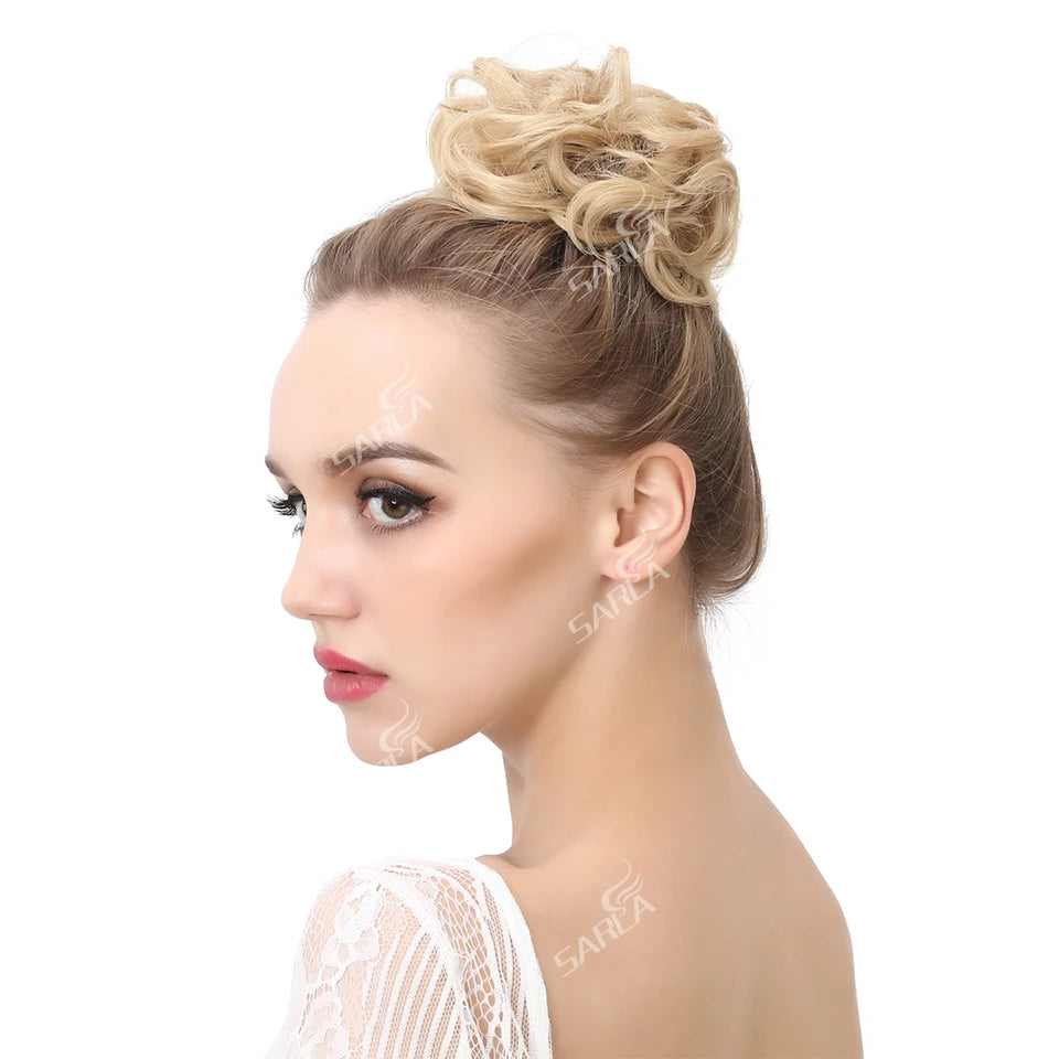 Synthetic Messy Curly Bun - Elastic Scrunchy Doughnut Updo Hair Pieces