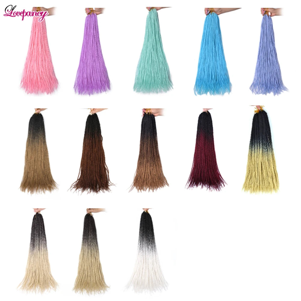 24 Inch Senegalese Twist Synthetic Crochet Braids - Various Colors Available