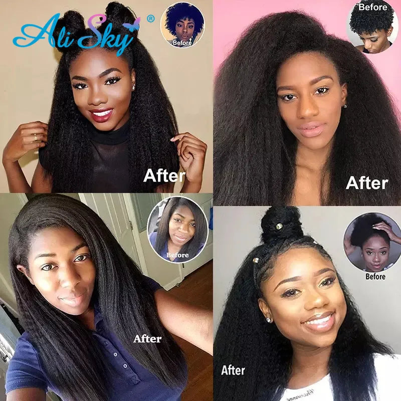 Peruvian Human Hair Kinky Straight Bundles