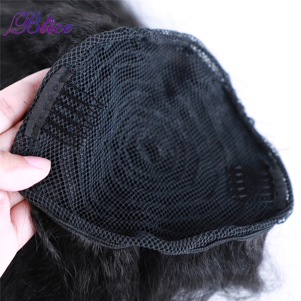 Yaki Straight Synthetic Drawstring With Two Combs Ponytails - Various Options Available