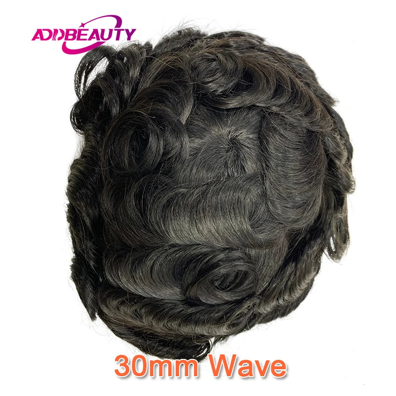 Hair Replacement System (Toupee) Human Hair Fine Mono NPU - Hair Pattern Variations Available