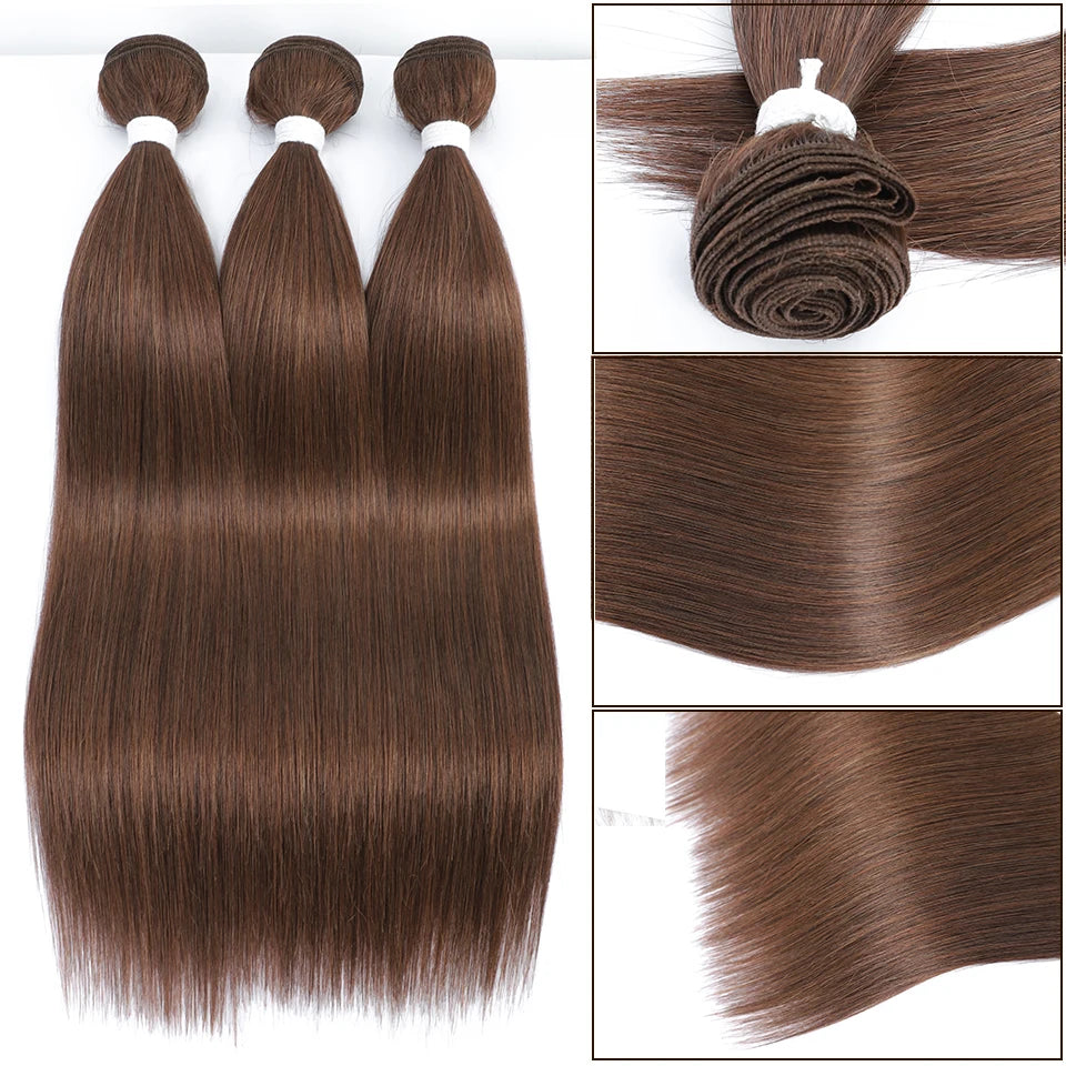 Yaki Straight Synthetic Hair Bundles - Various Colors Available