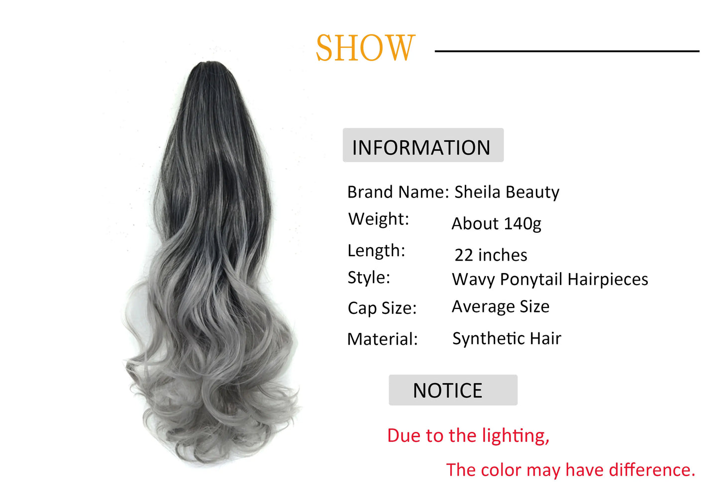 Synthetic Drawstring Long Curly Ponytail - Other Colors Available