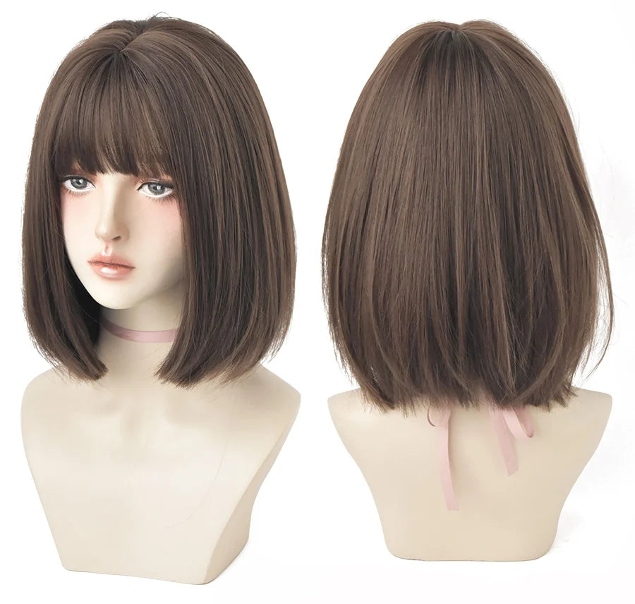 Short Bob Synthetic Wig - Various Colors Available