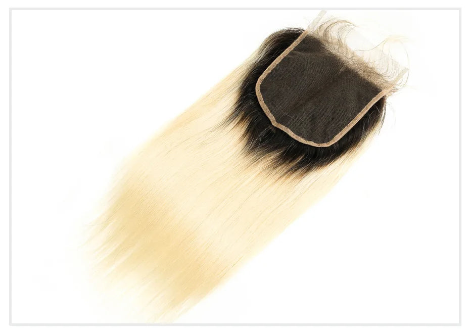 Straight Human Hair Lace Closure with Baby Hair - Various Options Available