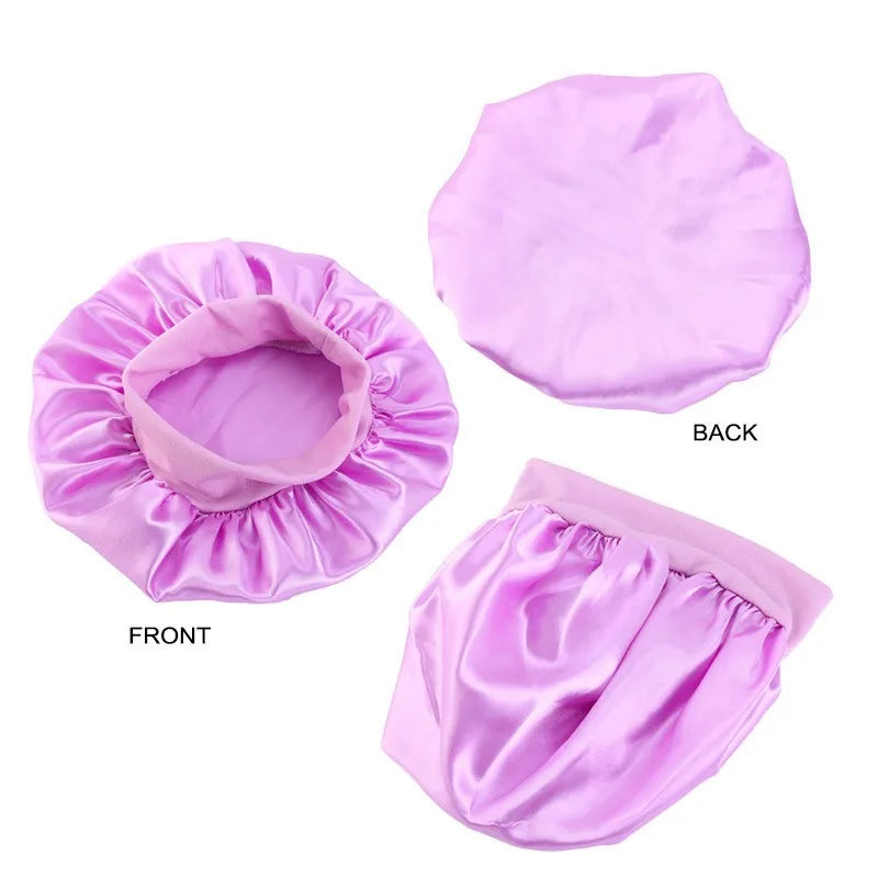 Girls Satin Wide Band Bonnet For Babies/Children