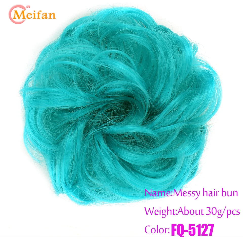 Synthetic Hair Bun with Elastic Band or Clip On - Various Options Available