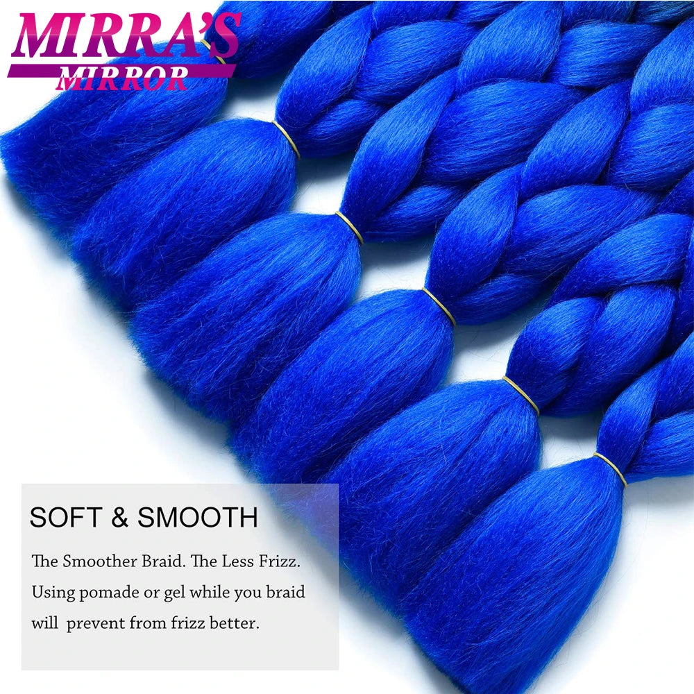 6 Bundles Jumbo Synthetic Braiding Hair - Various Colors Available